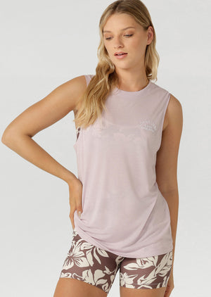 Lorna Jane Lotus Muscle Tank - Pale Orchid Lilac