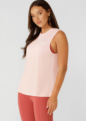 Lorna Jane Lotus Muscle Tank - Sunkissed Peach