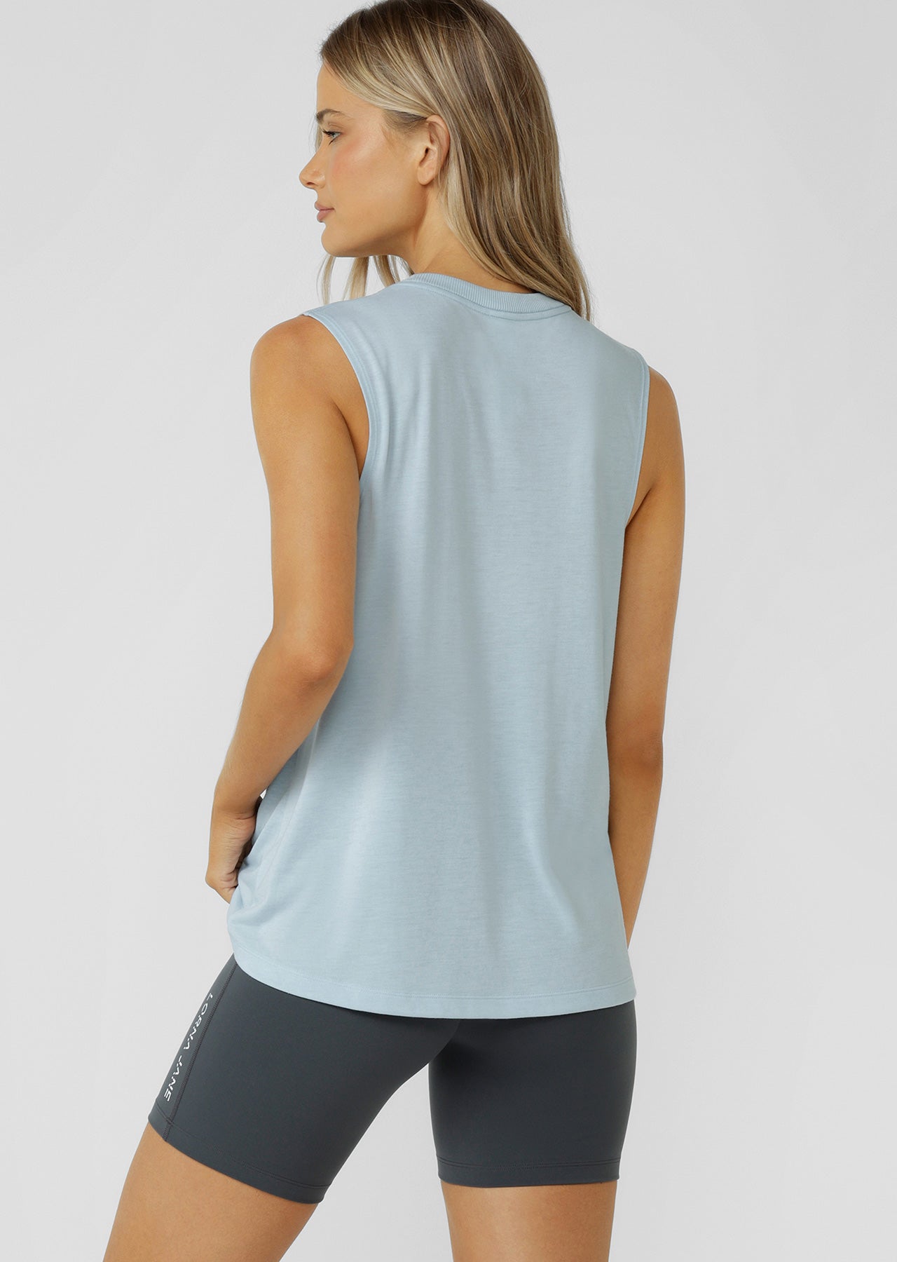 Lorna Jane Lotus Muscle Tank - Vibrant Sky