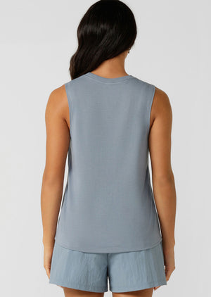 Lorna Jane Lotus Muscle Tank - Washed Out Blue
