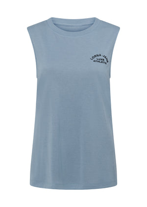 Lorna Jane Lotus Muscle Tank - Washed Out Blue