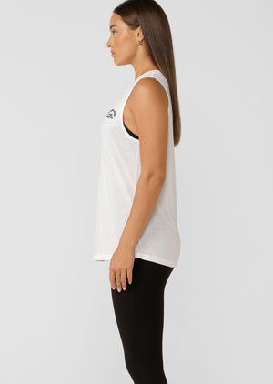 Lorna Jane Lotus Muscle Tank - White