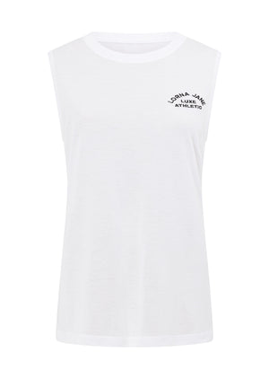 Lorna Jane Lotus Muscle Tank - White