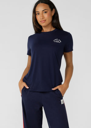 Lorna Jane Lotus T-Shirt - Admiral Navy