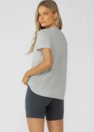 Lorna Jane Lotus T-Shirt - Grey Marl