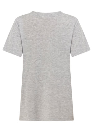Lorna Jane Lotus T-Shirt - Grey Marl