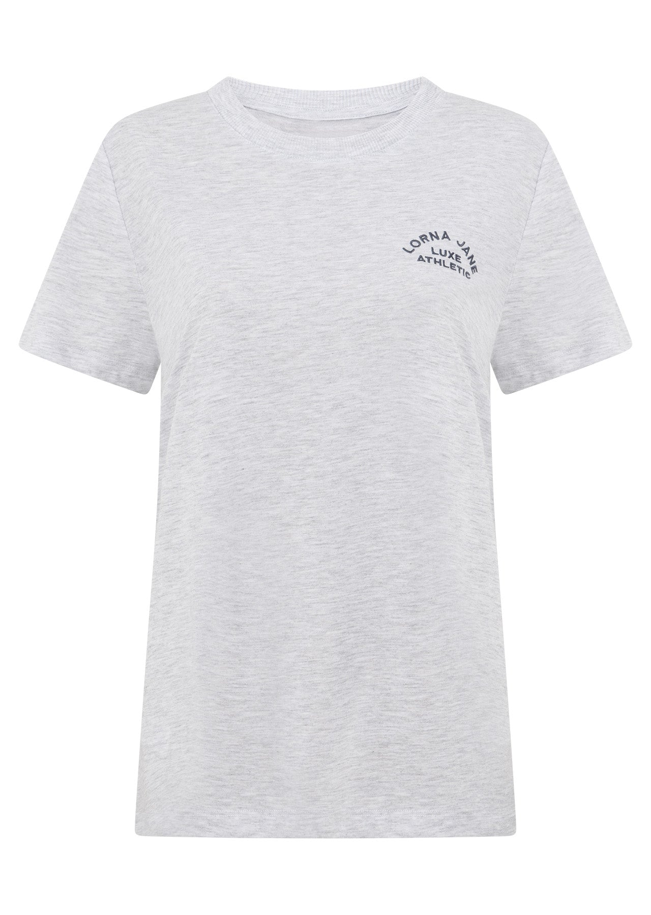 Lorna Jane Lotus T-Shirt - Light Grey Marl