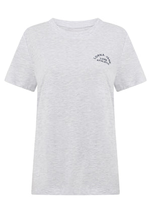 Lorna Jane Lotus T-Shirt - Light Grey Marl