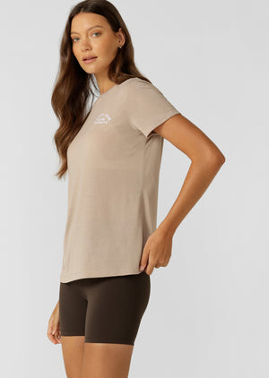 Lorna Jane Lotus T-Shirt - Latte