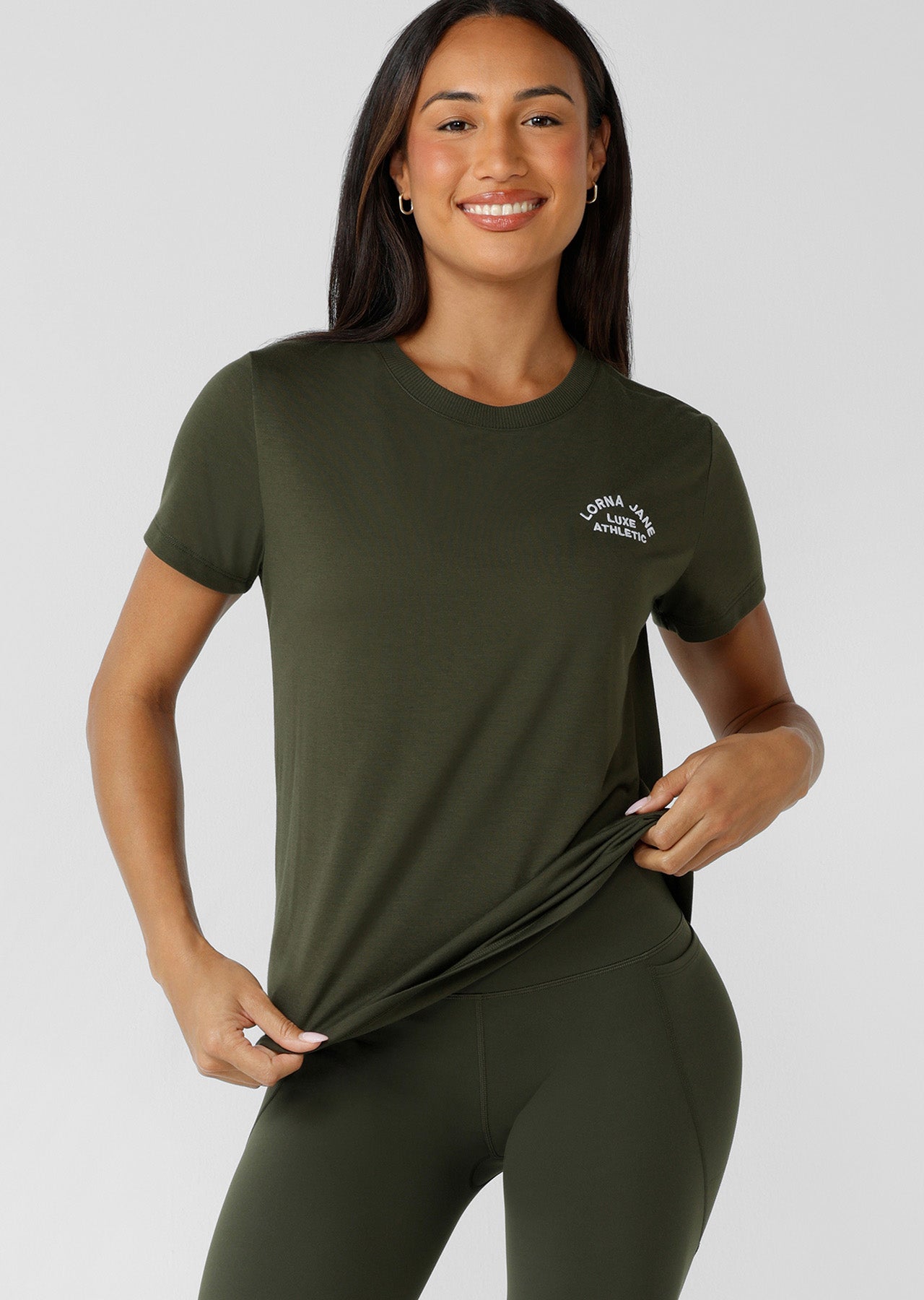 Lorna Jane Lotus T-Shirt - Luxury Green