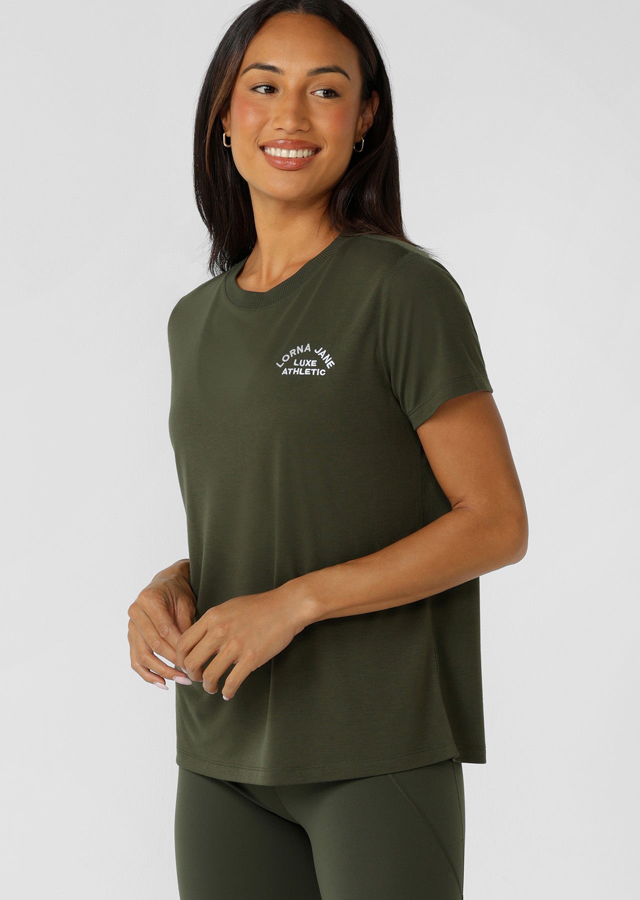 Lorna Jane Lotus T-Shirt - Luxury Green