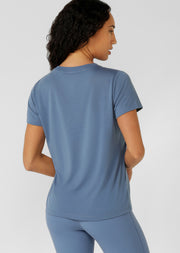 Lorna Jane Lotus T-Shirt - Moonlight Blue