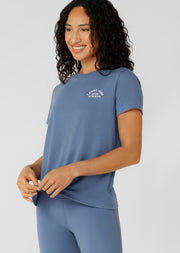 Lorna Jane Lotus T-Shirt - Moonlight Blue