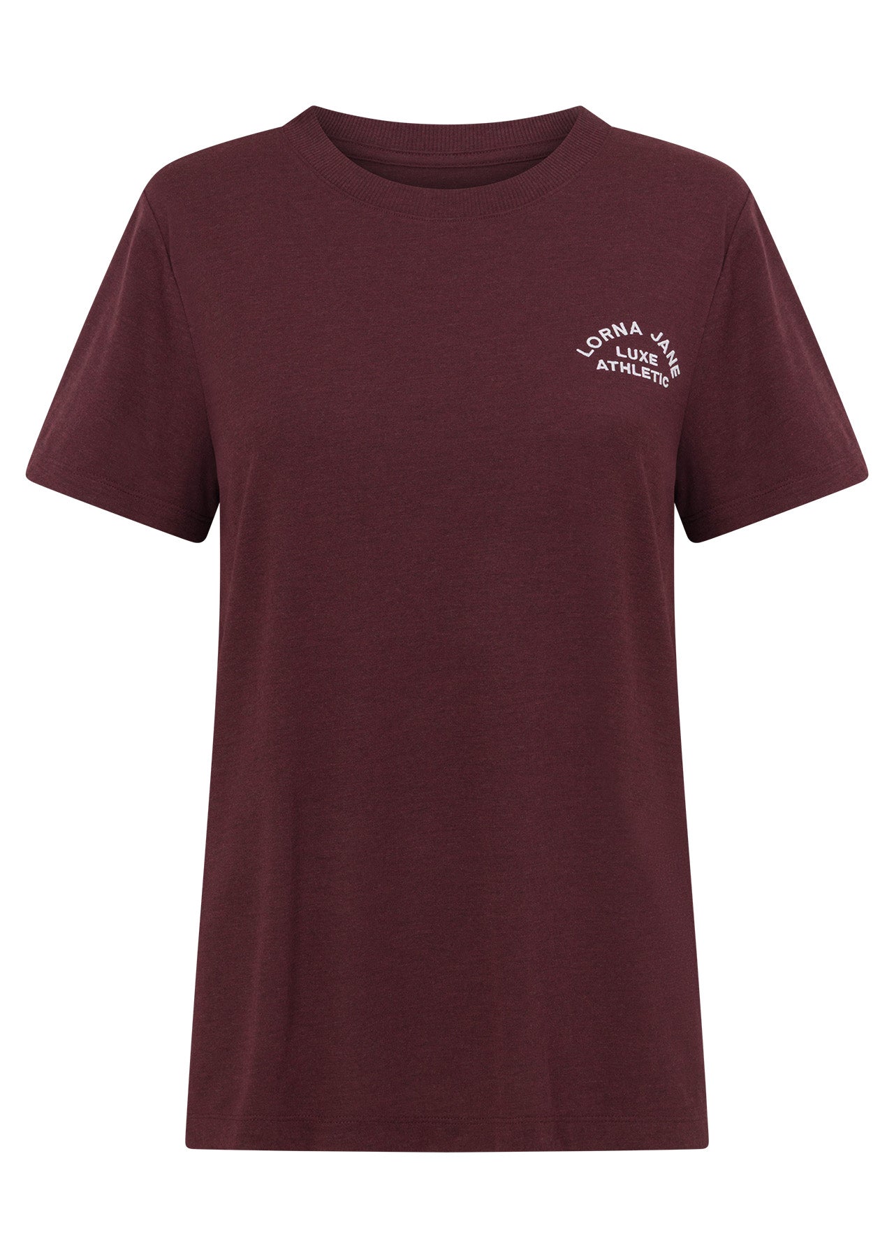 Lorna Jane Lotus T-Shirt - Plum Red Marl