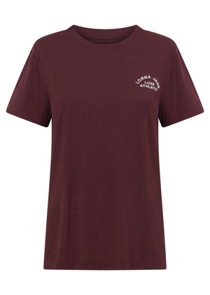 Lorna Jane Lotus T-Shirt - Plum Red Marl