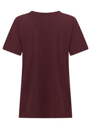 Lorna Jane Lotus T-Shirt - Plum Red Marl