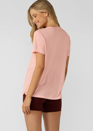 Lorna Jane Lotus T-Shirt - Wisteria Pink