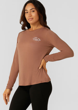 Lorna Jane Lotus Long Sleeve Top - Clove