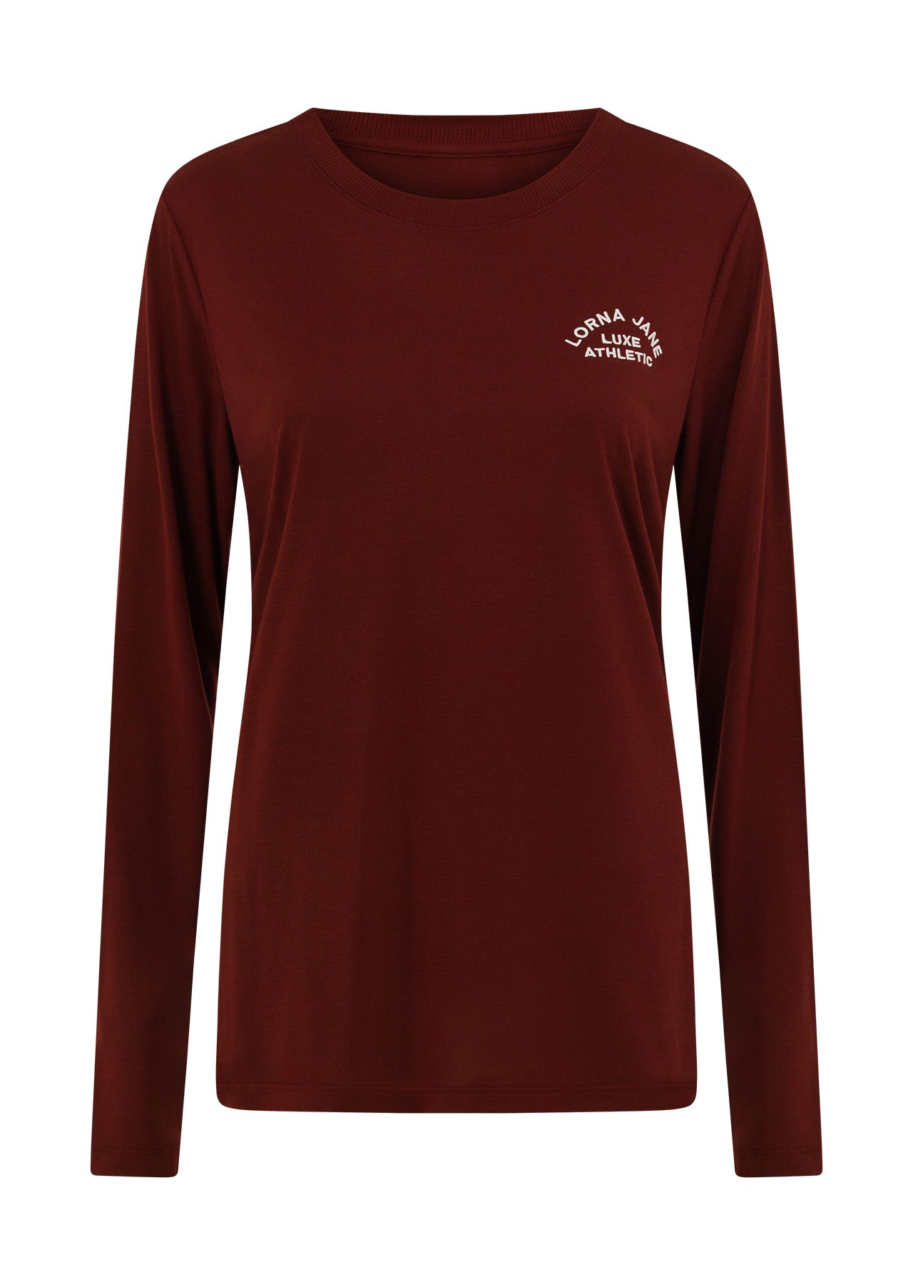 Lorna Jane Lotus Long Sleeve Top - Dark Ruby