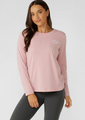 Lorna Jane Lotus Long Sleeve Top - Dusty Rose