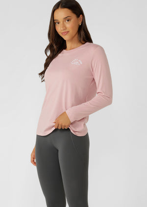 Lorna Jane Lotus Long Sleeve Top - Dusty Rose