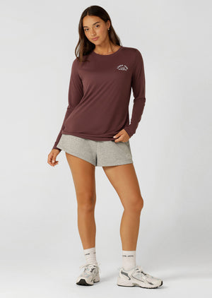 Lorna Jane Lotus Long Sleeve Top - Forest Berry