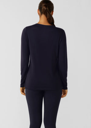 Lorna Jane Lotus Long Sleeve Top - Midnight Blue
