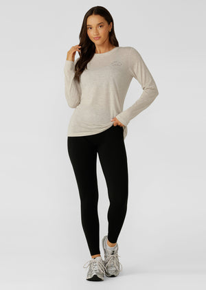 Lorna Jane Lotus Long Sleeve Top - Oat Marl