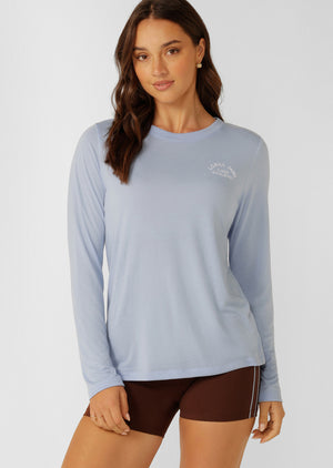 Lorna Jane Lotus Long Sleeve Top - Oxford Blue