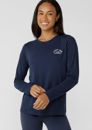 Lorna Jane Lotus Long Sleeve Top - Platinum Navy