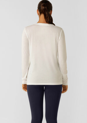 Lorna Jane Lotus Long Sleeve Top - Porcelain