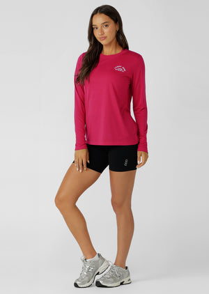 Lorna Jane Lotus Long Sleeve Top - Raspberry