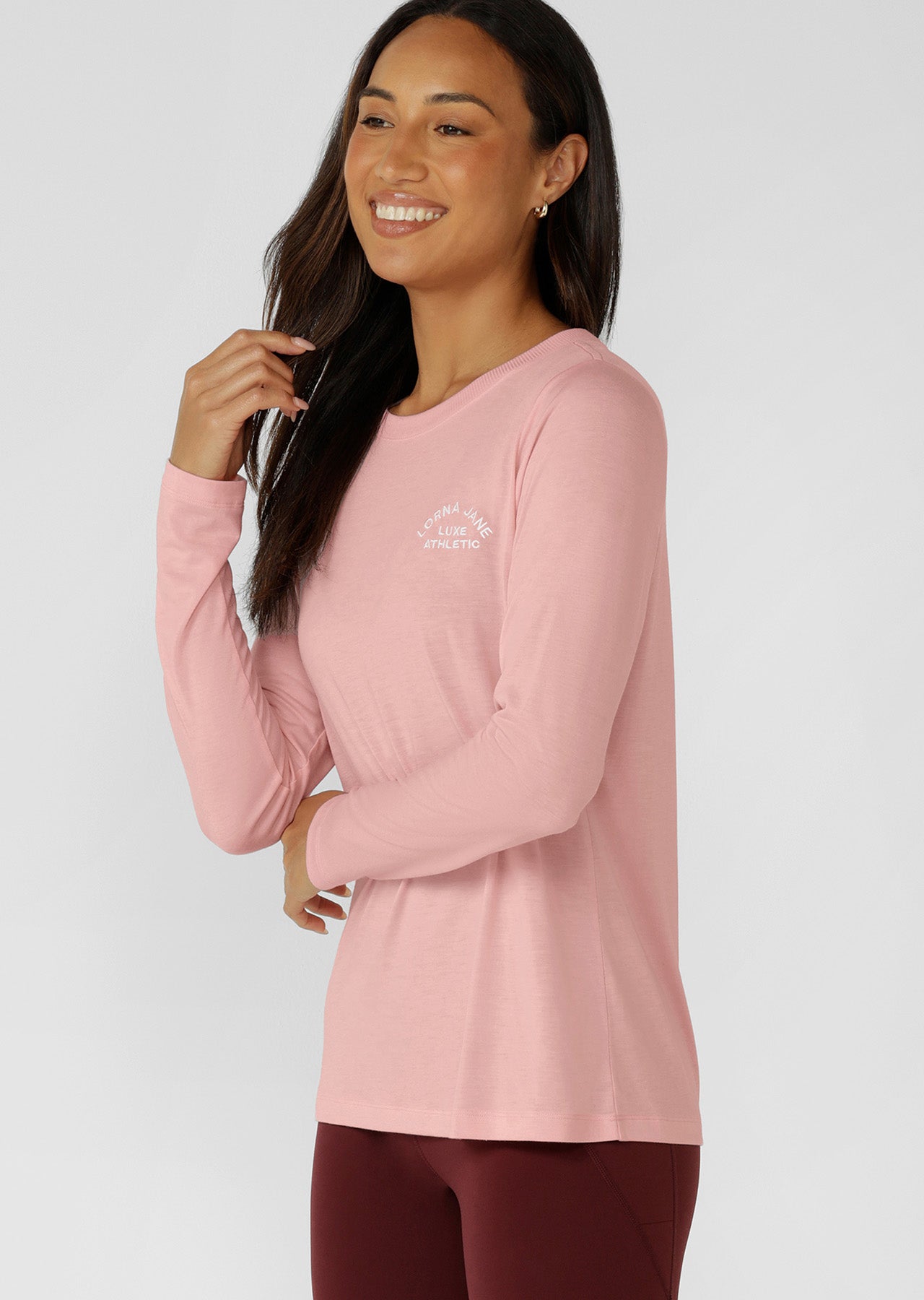 Lorna Jane Lotus Long Sleeve Top - Wisteria Pink
