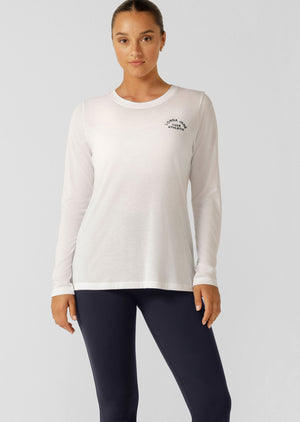Lorna Jane Lotus Long Sleeve Top - White