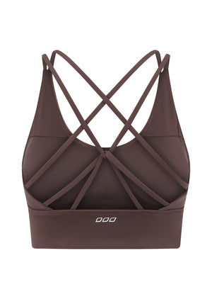 Lorna Jane Lotus Longline Sports Bra - Stone