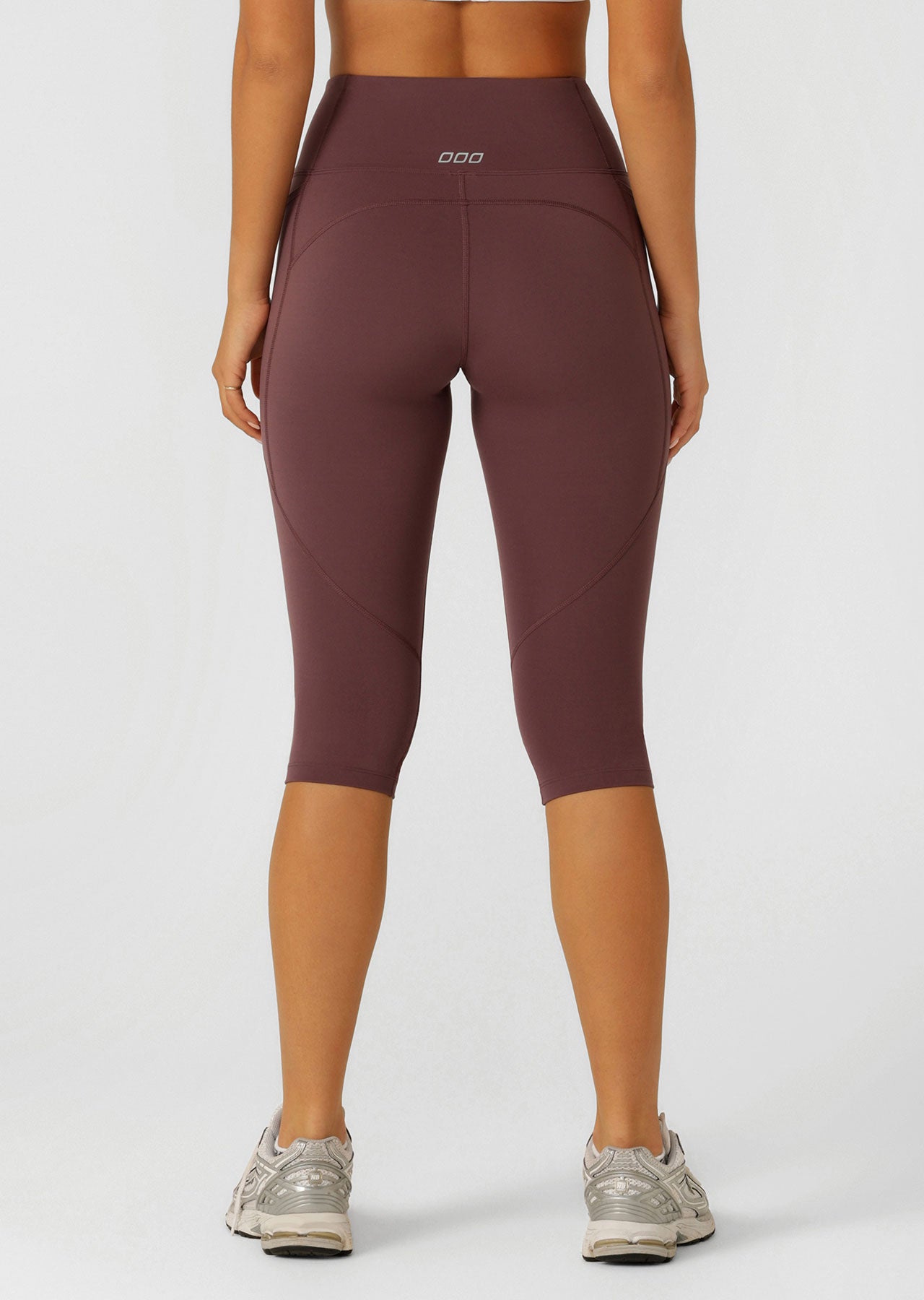 Lorna Jane Amy Phone Pocket 3/4 Tech Leggings - Amethyst Shadow