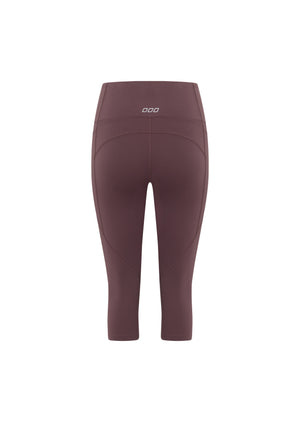 Lorna Jane Amy Phone Pocket 3/4 Tech Leggings - Amethyst Shadow