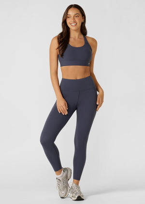 Lorna Jane Amy Phone Pocket Tech Ankle Biter Leggings - Ash Blue