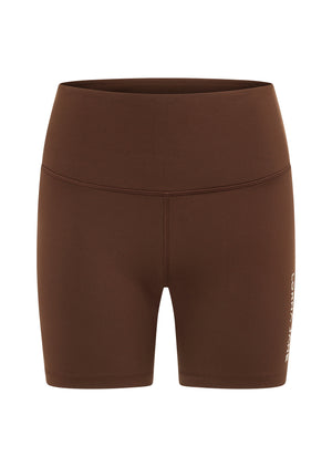 Lorna Jane Lotus No Chafe 16cm Bike Shorts - Espresso