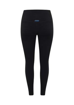 Lorna Jane Lotus No Chafe Ankle Biter Leggings - Black/Cornflower
