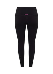 Lorna Jane Lotus No Chafe Ankle Biter Leggings - Black/Neon Raspberry