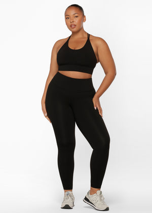 Lorna Jane Lotus No Chafe Full Length Leggings - Black