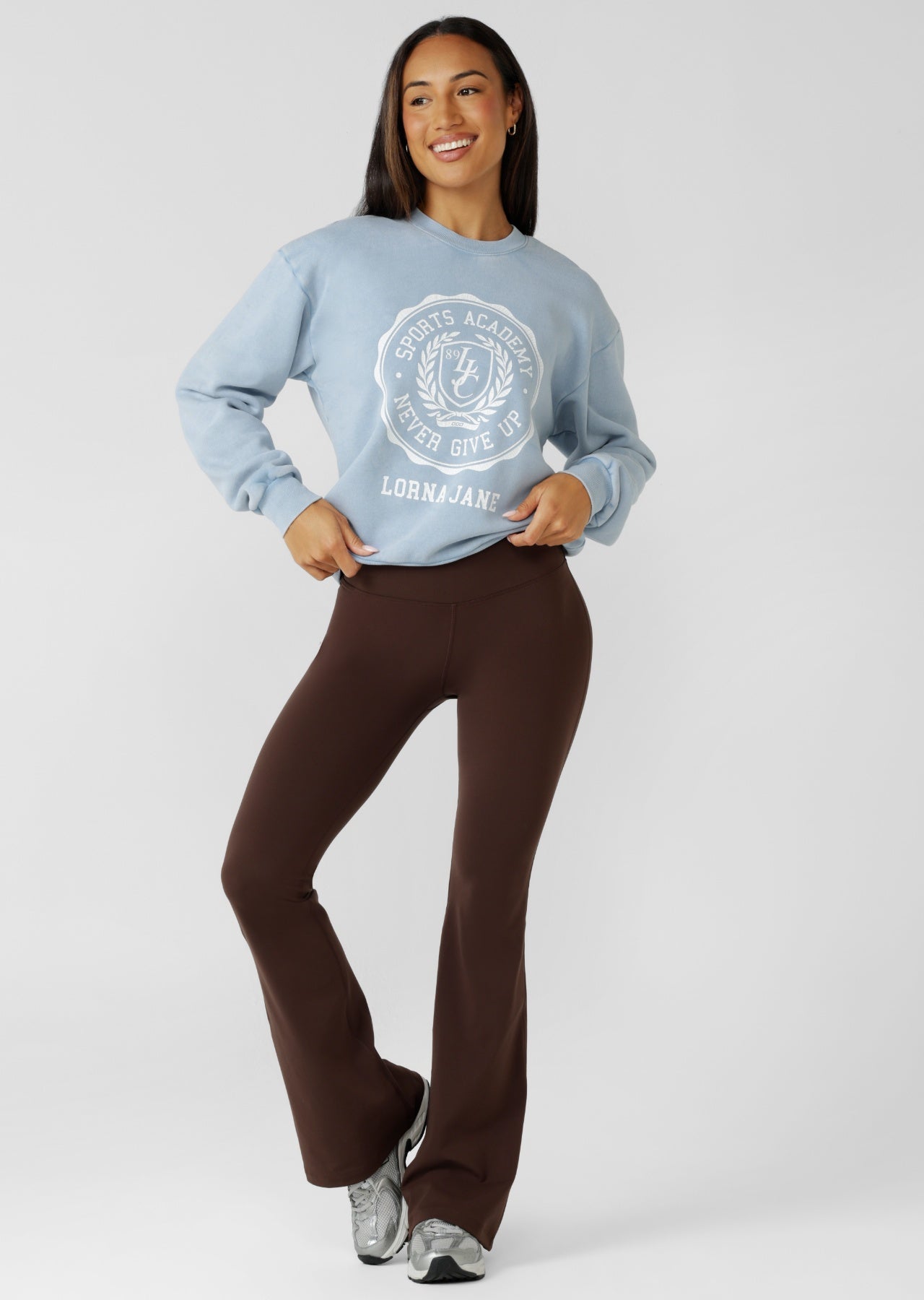 Lorna Jane Lotus Flared Leggings - Espresso