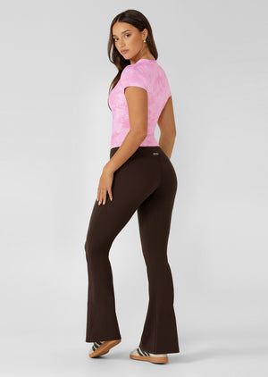 Lorna Jane Lotus Flared Leggings - Volcano