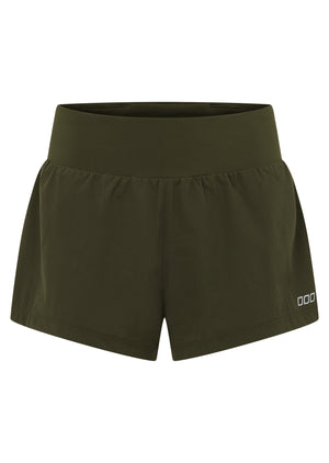 Lorna Jane Amy Stretch & Stride Pocket Run Shorts - Luxury Green