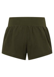 Lorna Jane Amy Stretch & Stride Pocket Run Shorts - Luxury Green