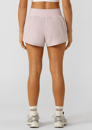 Lorna Jane Amy Stretch & Stride Pocket Run Shorts - Pale Orchid Lilac