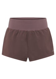Lorna Jane Amy Stretch & Stride Pocket Run Shorts - Stone