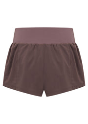 Lorna Jane Amy Stretch & Stride Pocket Run Shorts - Stone