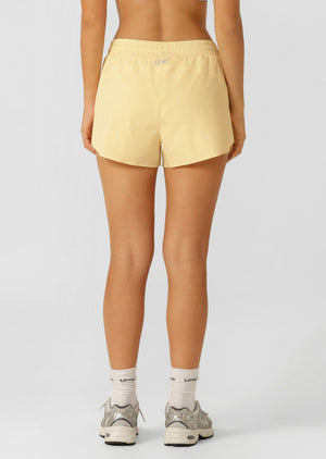 Lorna Jane Lightspeed Phone Pocket Run Shorts - Lemon Cream
